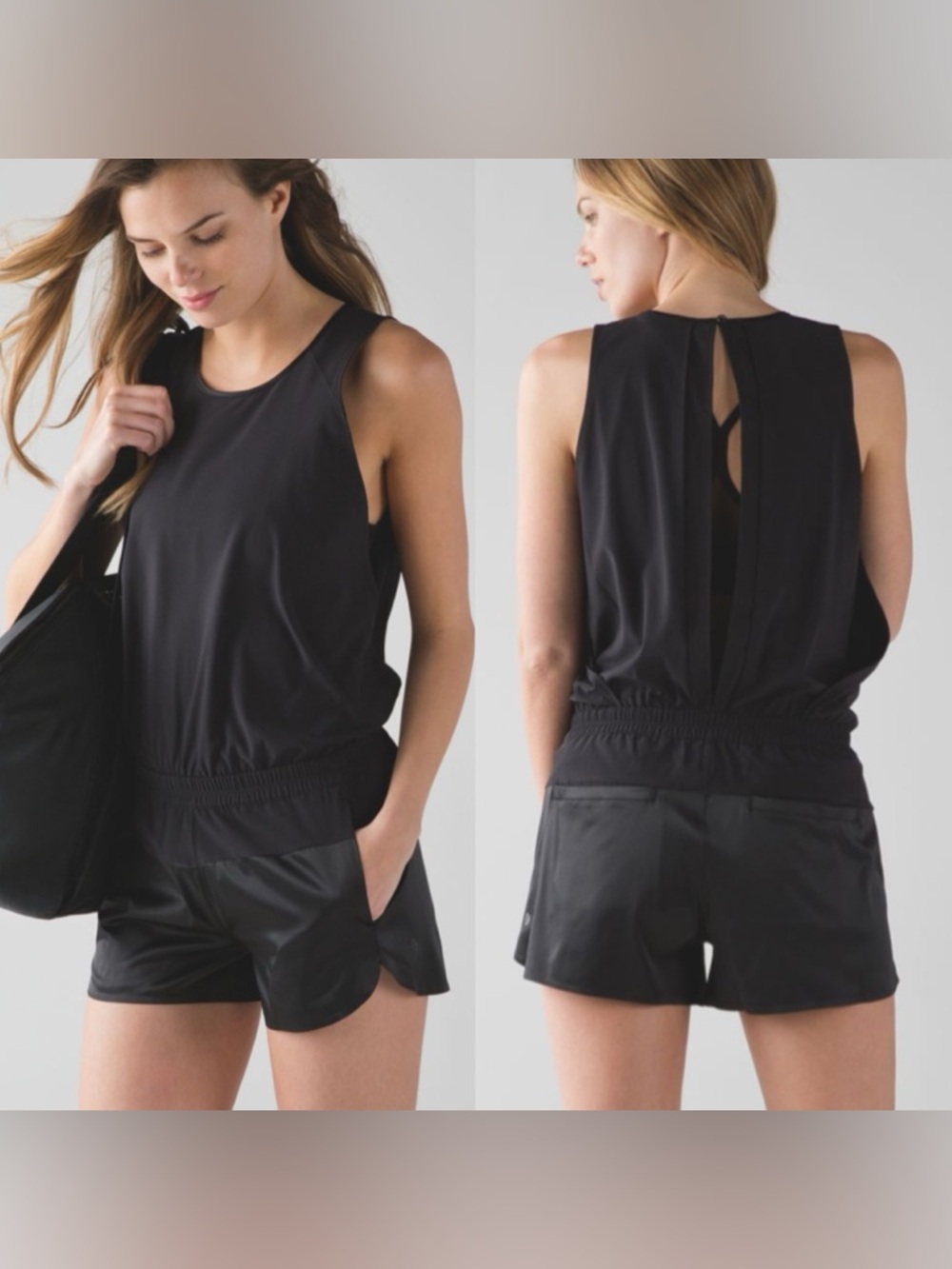 EUC Size 10 Lululemon Getaway Romper in Black